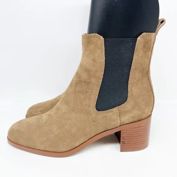 Steve Madden Women's Rhiannon Chelsea Boot Cognac Suede Size 10M - Picture 5 of 15